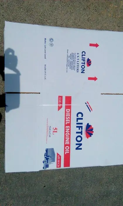 Clifton Diesel Engine Oil, 6x5L case packaging