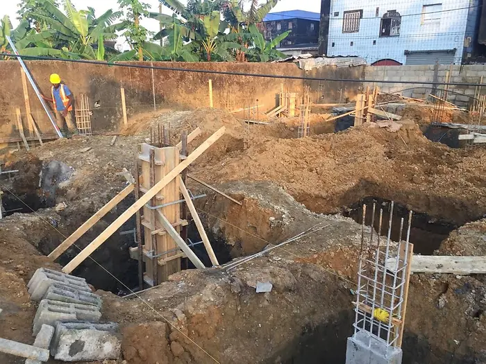 Clifton Group foundation excavation and formwork, Douala site